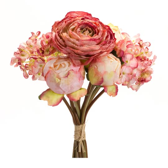Pink Peony &#x26; Hydrangea Bouquet Set